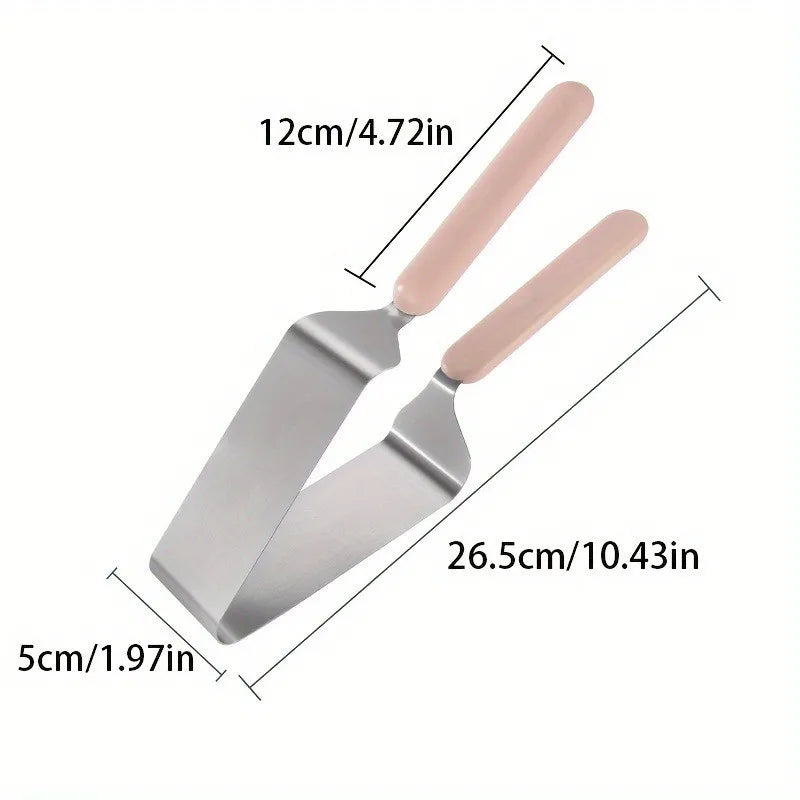 Stainless Steel Cake Cutter - All-in-One Slicing Tool for Even Cake Portions, Brownie Divider, Kitchen Baking Tool with Comfort