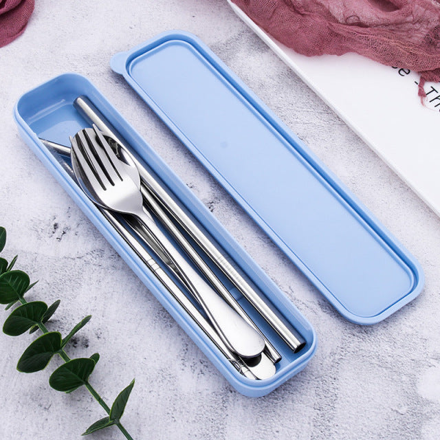 9pc Portable Stainless Steel Utensils Set