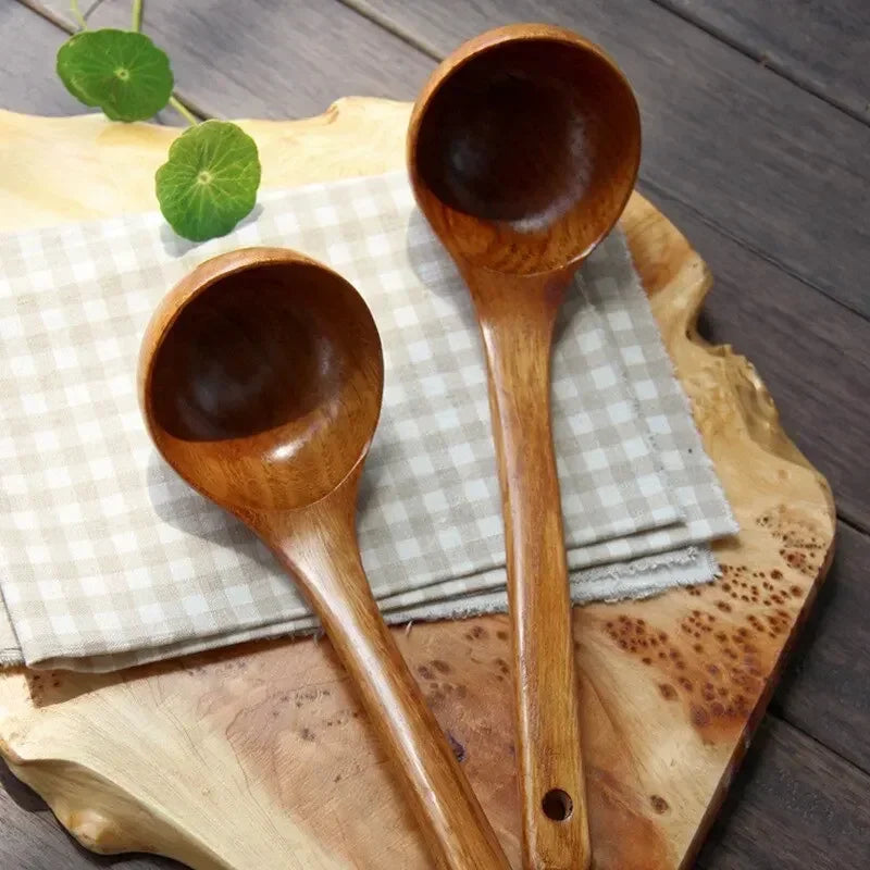 The Namu Ladle — Long-Handle Wooden Soup Spoon