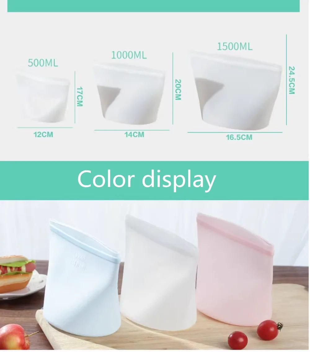 Silicon Reusable Food Storage Bags