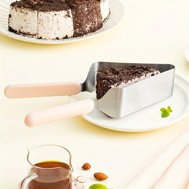 Stainless Steel Cake Cutter - All-in-One Slicing Tool for Even Cake Portions, Brownie Divider, Kitchen Baking Tool with Comfort