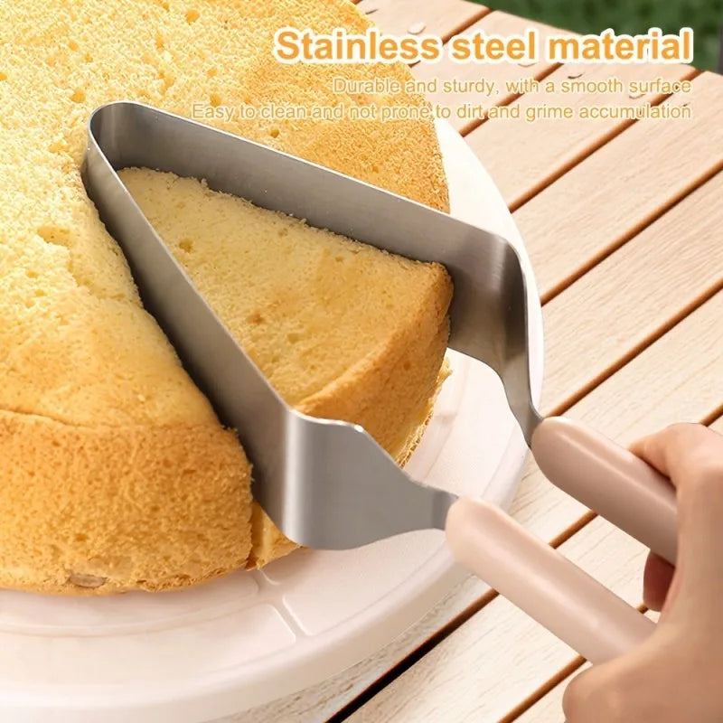 Stainless Steel Cake Cutter - All-in-One Slicing Tool for Even Cake Portions, Brownie Divider, Kitchen Baking Tool with Comfort
