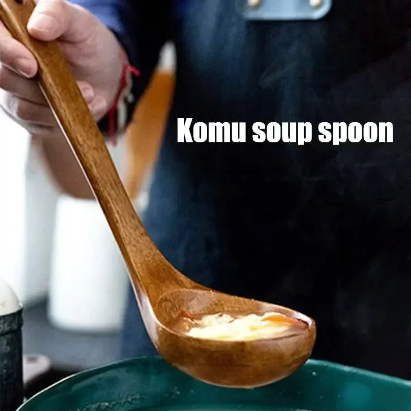 The Namu Ladle — Long-Handle Wooden Soup Spoon