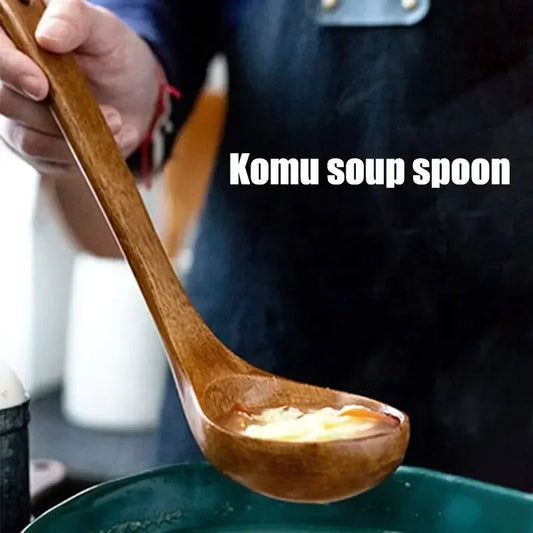 The Namu Ladle — Long-Handle Wooden Soup Spoon