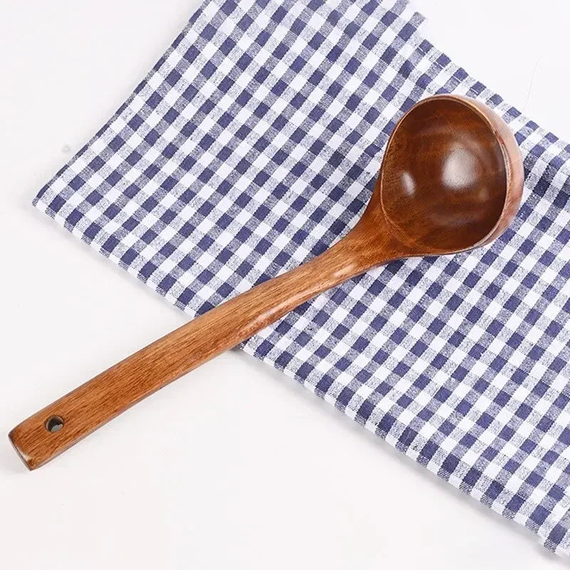 The Namu Ladle — Long-Handle Wooden Soup Spoon