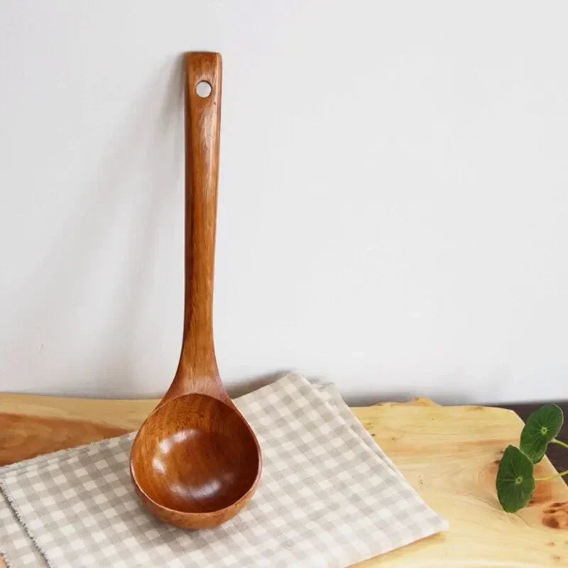 The Namu Ladle — Long-Handle Wooden Soup Spoon