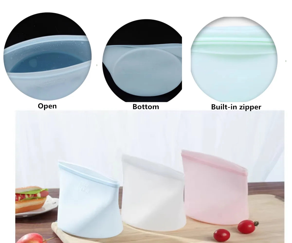 Silicon Reusable Food Storage Bags