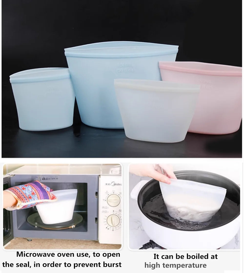 Silicon Reusable Food Storage Bags