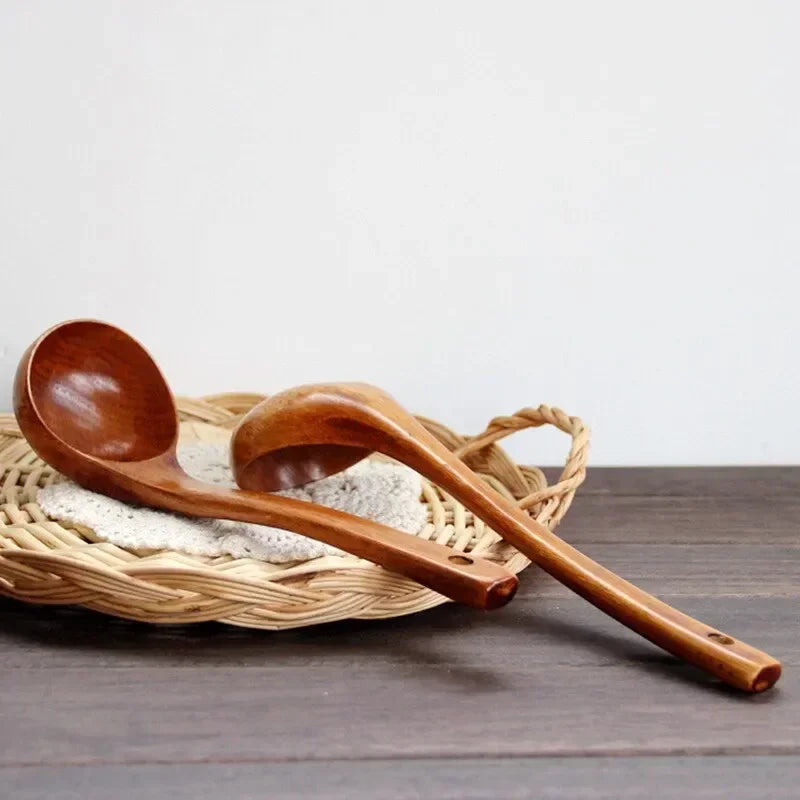 The Namu Ladle — Long-Handle Wooden Soup Spoon