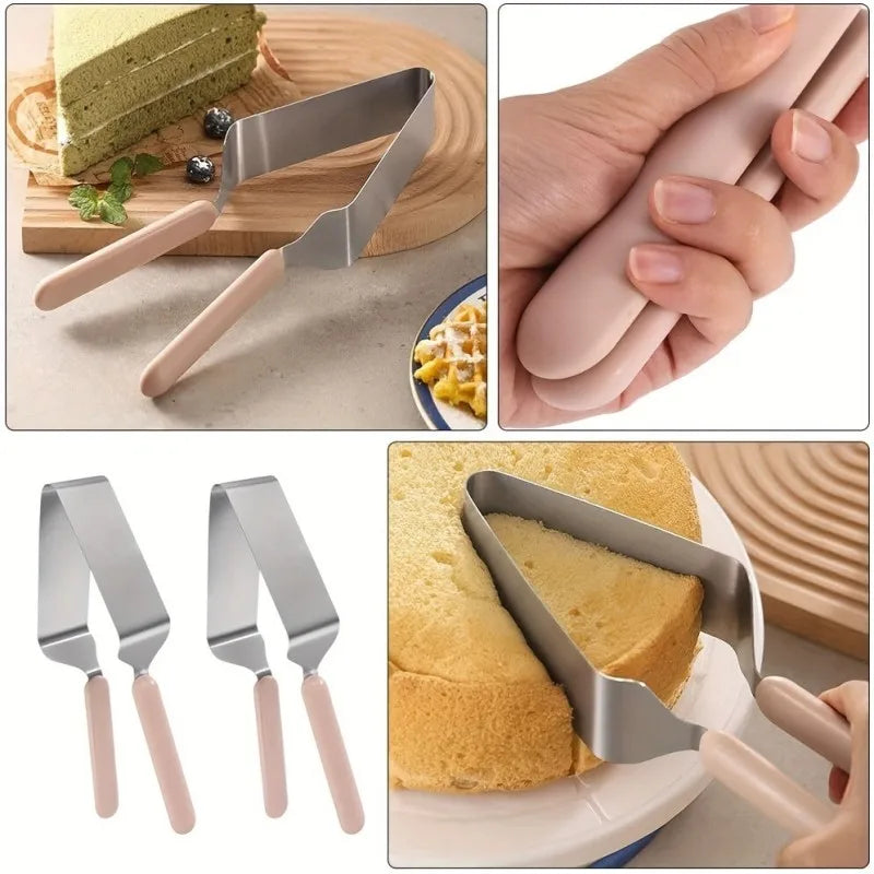 Stainless Steel Cake Cutter - All-in-One Slicing Tool for Even Cake Portions, Brownie Divider, Kitchen Baking Tool with Comfort