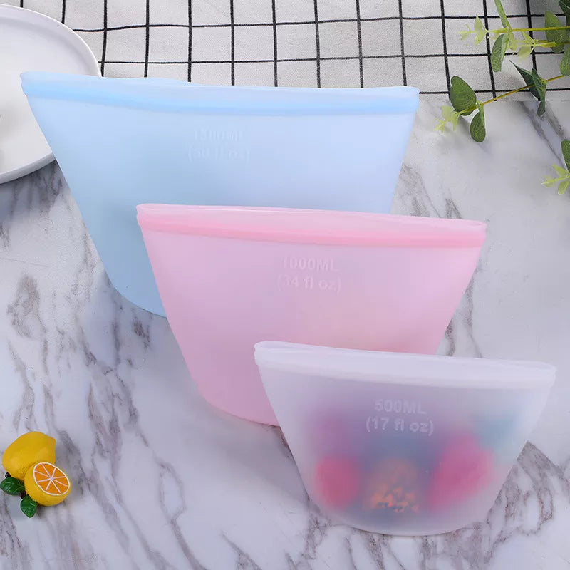 Silicon Reusable Food Storage Bags