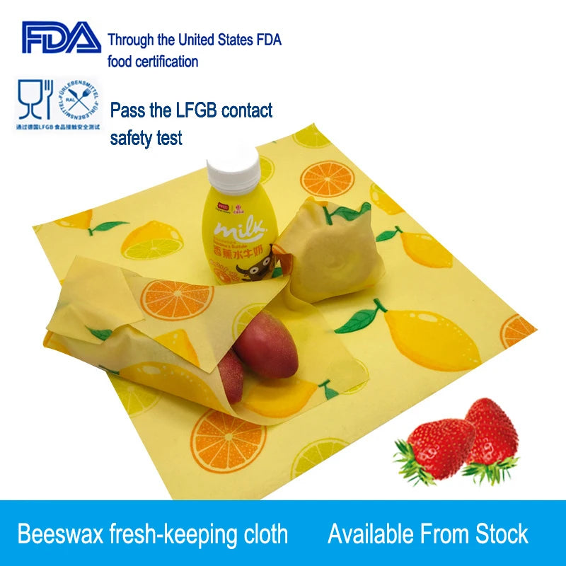 Eco-Friendly Reusable Beeswax Cling Food Wraps